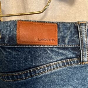 Lands’ End high rise straight jeans in woman’s size 14.